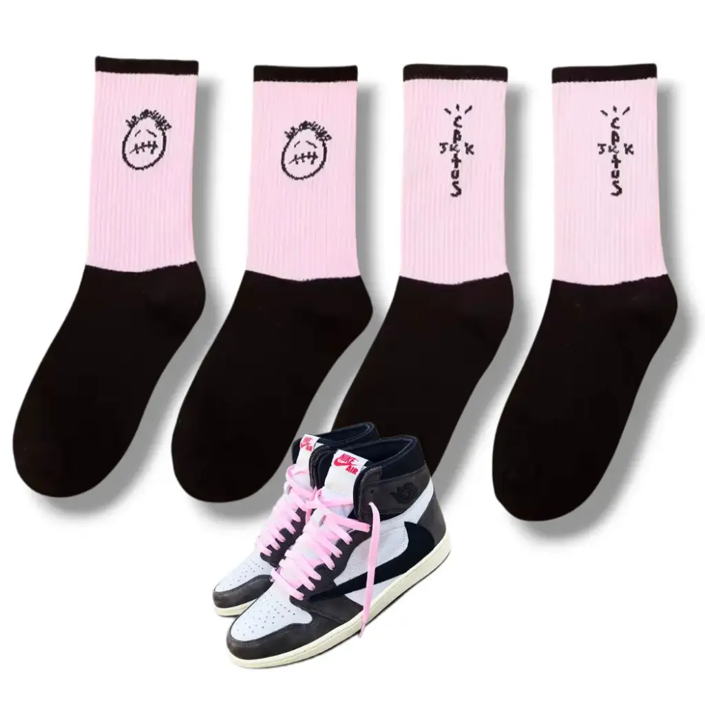 SOCKS TRAVIS SCOTT MOCHA PINK EDITION (36-40)